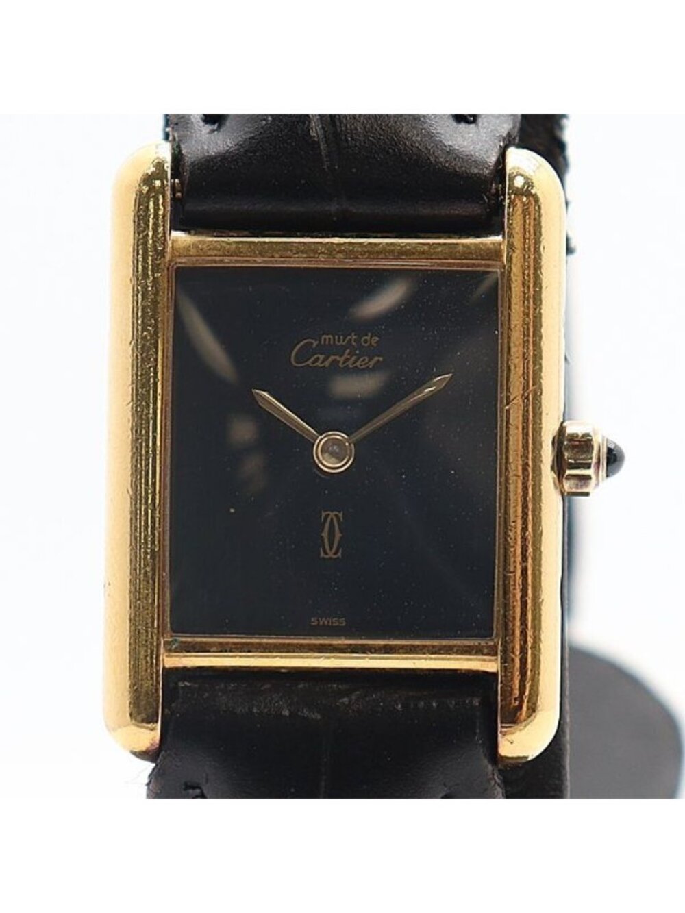 Cartier Must Tank Black Dial Watch